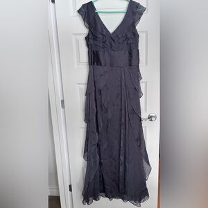 Beautiful Adriana Papell purple silky evening dress, size 10